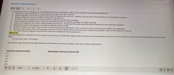 Read the case scenario presented below and answer the questions that follow.