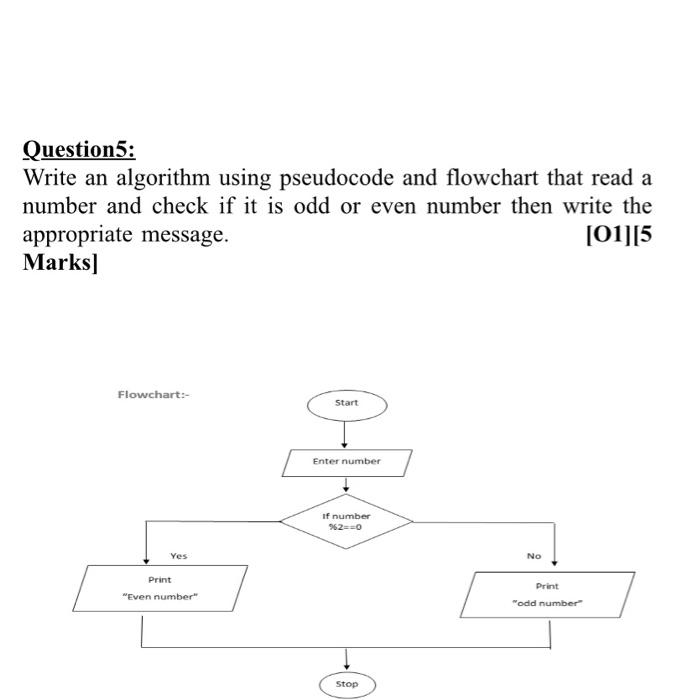  please solve with screenshots Question5: Write an algorithm using pseudocode and