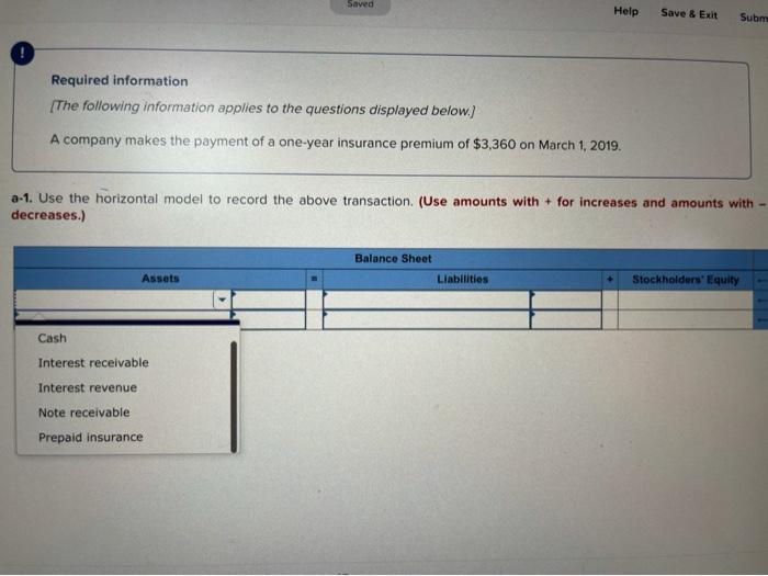  Saved Help Save & Exit Subm Required information The following information