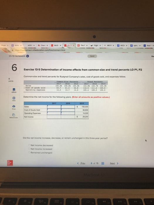 13-4 Trend percents LO P The following information is for Tide Corporation: