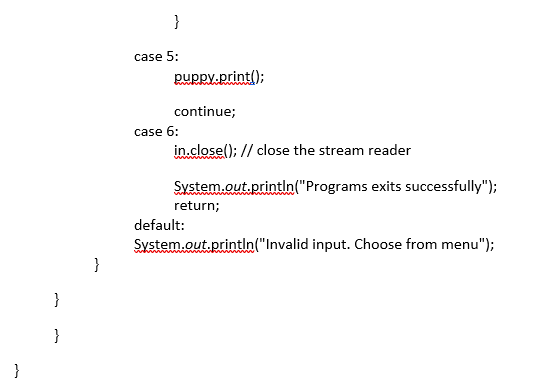 class. Essentially, you will be replacing the menu created in code below,