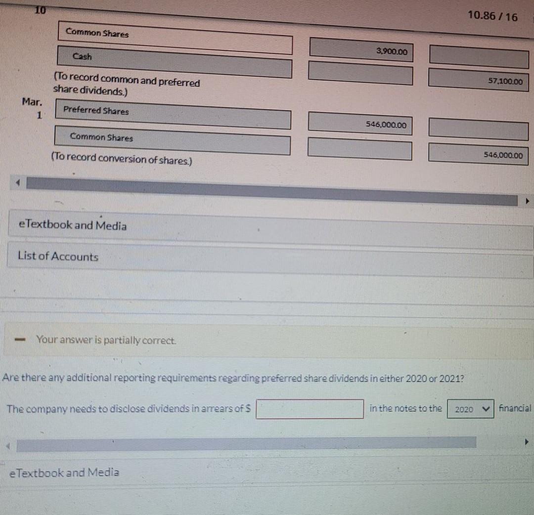 preferred shares at $65 each and 15.000 common shares at $30 each