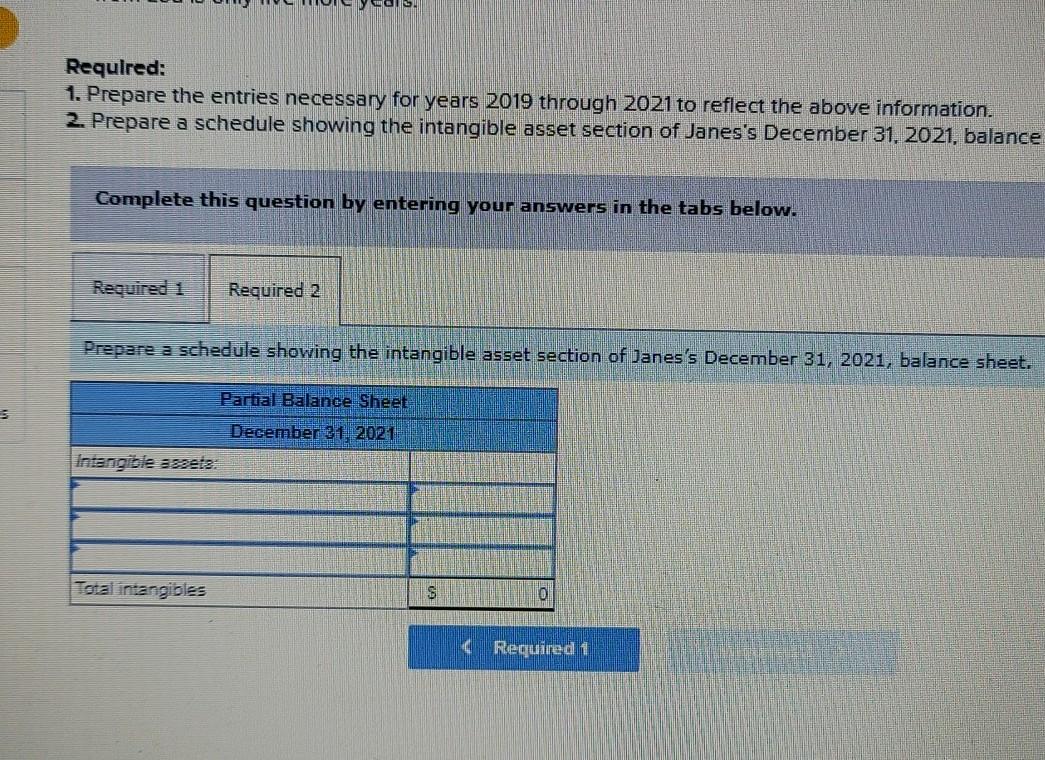 4 5 6 7 Record amortization on the patent, Note: Enter debits