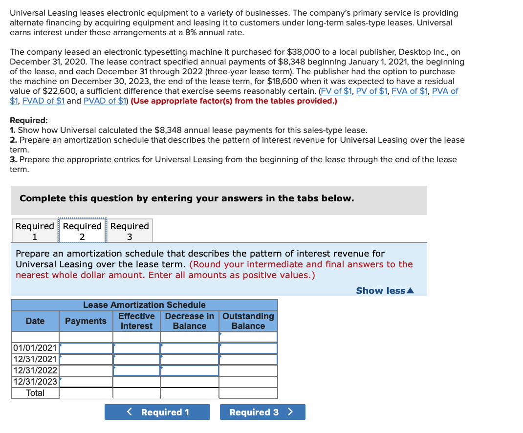 leases electronic equipment to a variety of businesses. The company's primary service