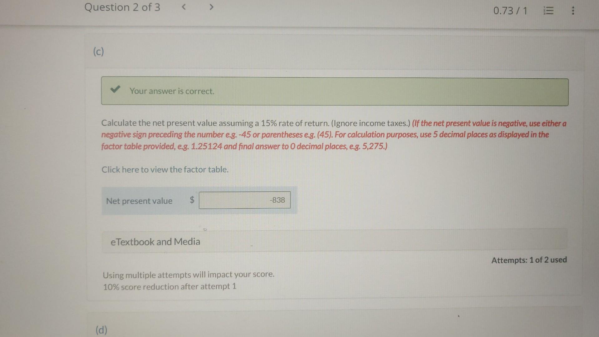 equipment. The following information has been collected on this investment: Depreciation is