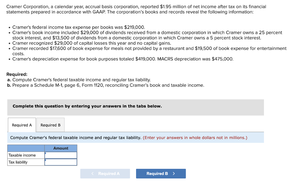 Could use help with both part a and b please:) Cramer