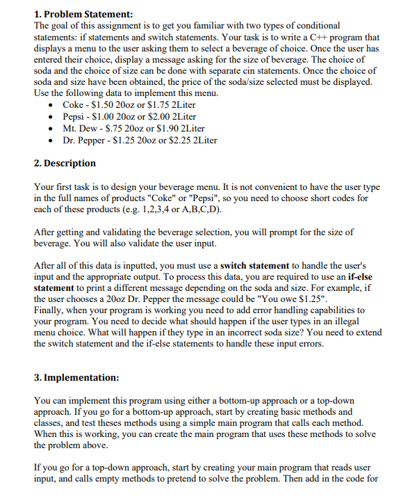 Need help with a C++ project. Here are the instructions. An output