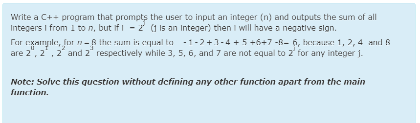  C++ language Write a C++ program that prompts the user to