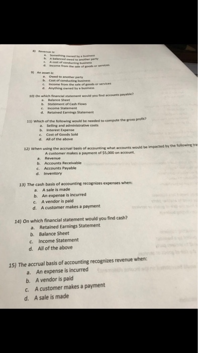 this test 1) Adjusting entries are required at the end of a