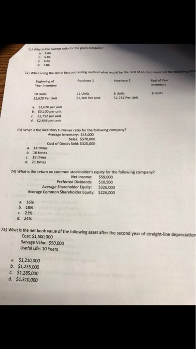 owned by a business a. b. Balance owed to another party c.