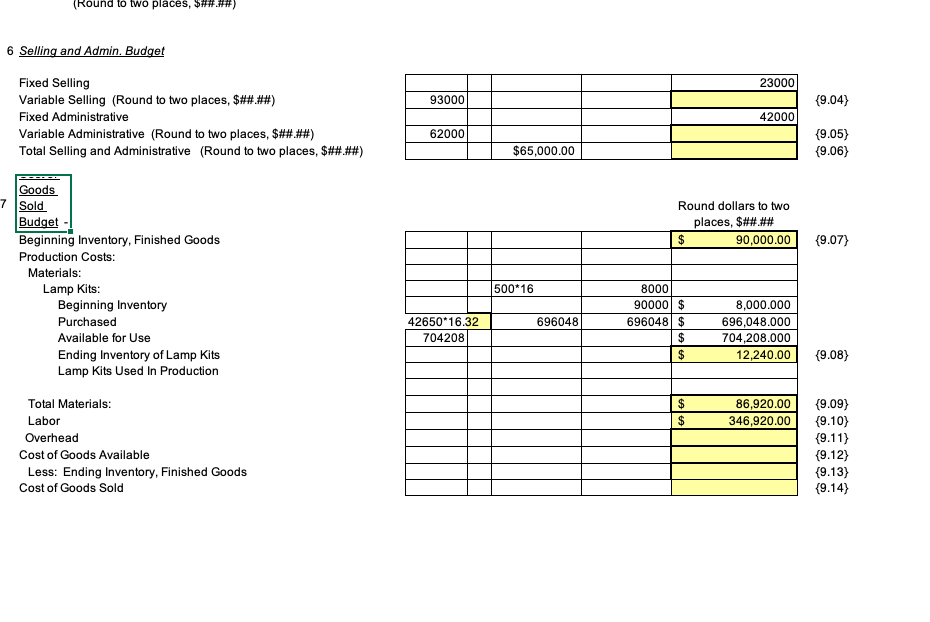 the beginning and ending inventories of work-in-process, and electrical parts while increasing