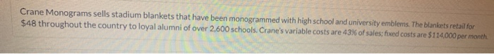  expain how to find both answers. show your work Crane Monograms