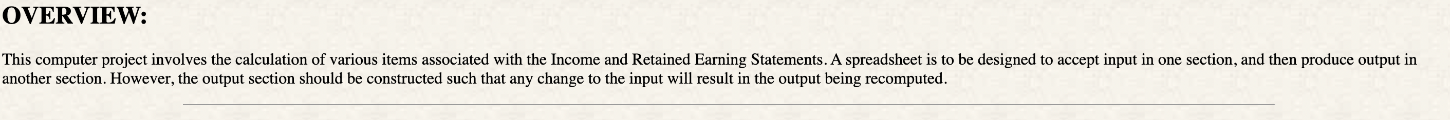 NEED THIS DONE ASAP another section. However, the output section should be