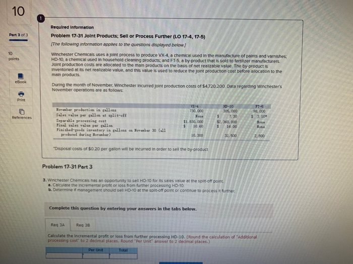 2 of 3 10 points Required information Problem 17-31 Joint Products: Sell