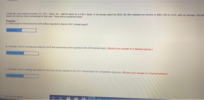  During the year ended December 31, 2017, Gluco, Inc., split its