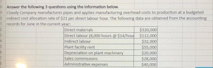 all answers for same question Answer the following 3 questions using the