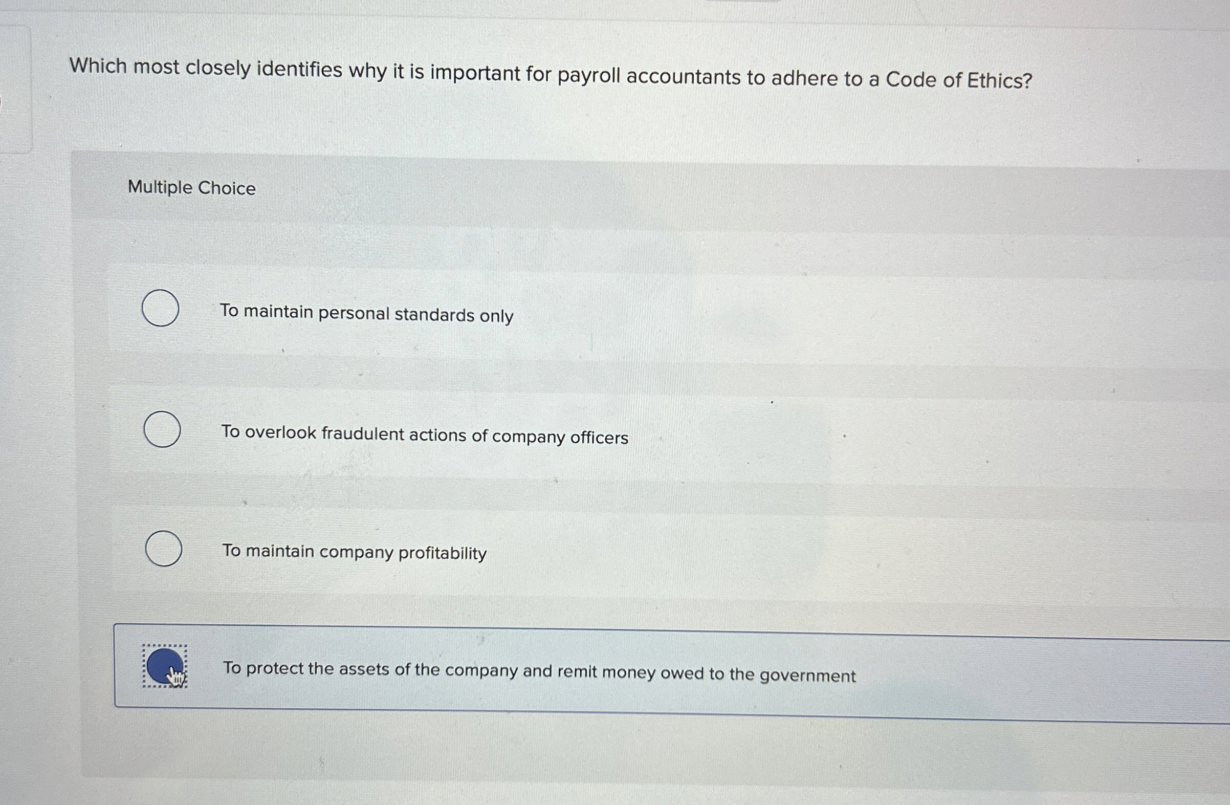  Which most closely identifies why it is important for payroll accountants