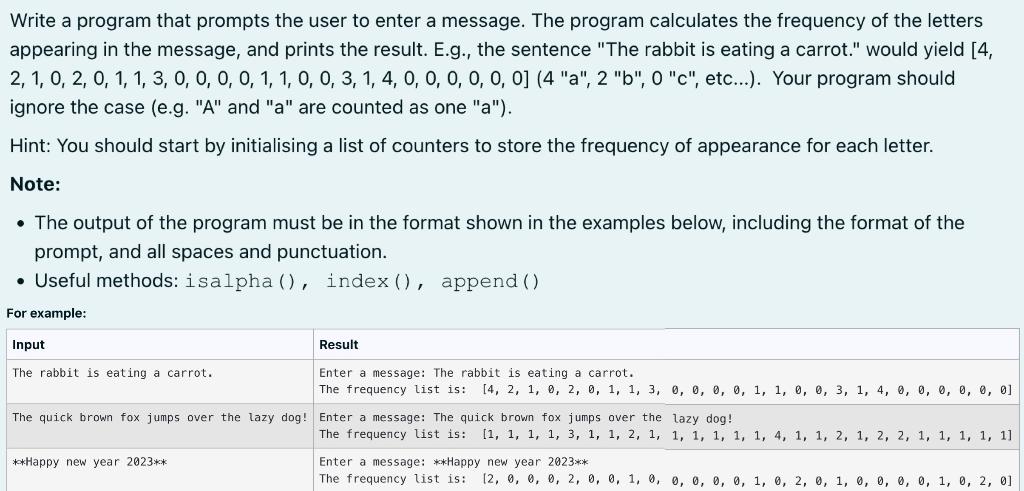  plz use python Write a program that prompts the user to