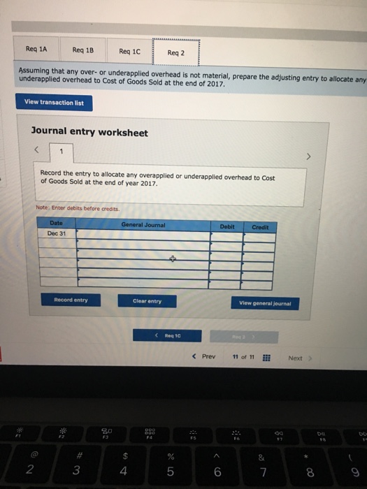 hour. The manager also estimated the following manufacturing overhead costs for 2017