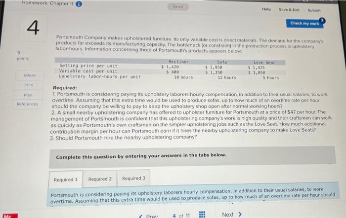 Homework: Chapter 11 Save it Sutimit Check my work 4 9