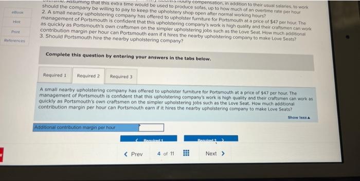 direct materials. The demond for the company's products for exceeds its manufacturing