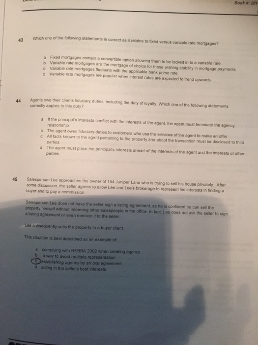 please answer all correctly $50.00 Book #: 201 Which one of the