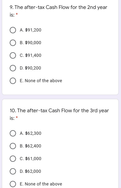 four years. The proposed project has the following features: Initial cost of