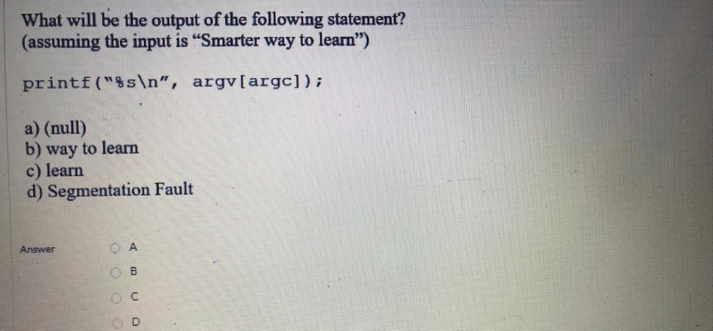 main 0 function to store the command line arguments? a) Depends on