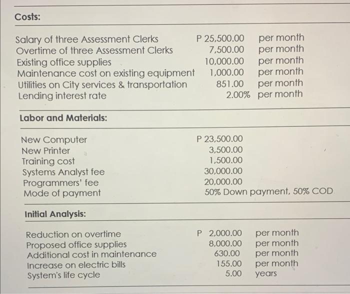 like questions 1 answers like that APPLICATION: Perform Cost Benefit Analysis. All