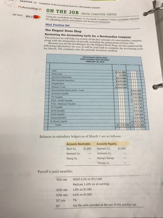  I need assistance journalizing March 15 - March 31 ? CHAPTER