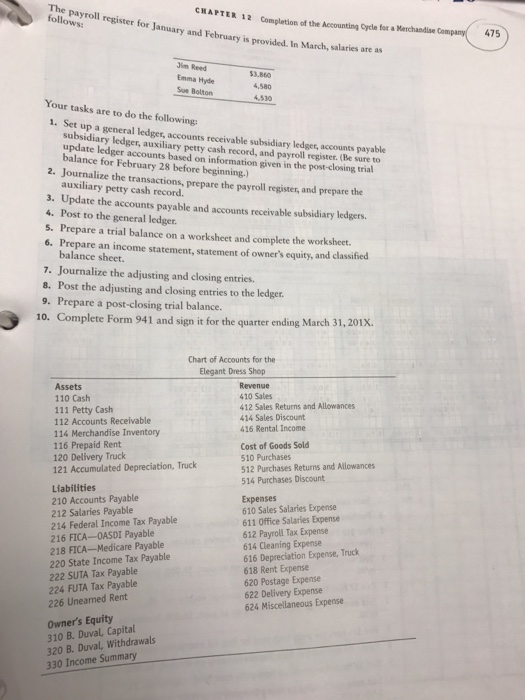 12 completion of the Mecounting ovele see My Accountingt ab a Merchandise