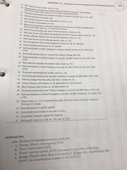 Chapter 11 Computer Center, jou ad prepare the financial lize and post