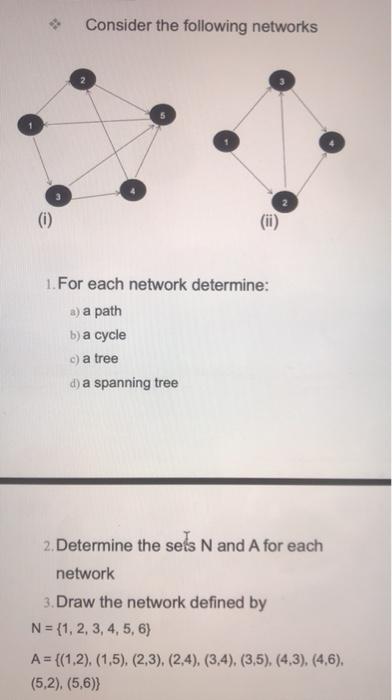 Operations Research. kindly solve this step by step Consider the following networks