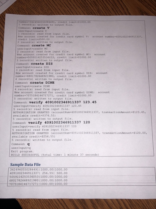 v In this example, the user is requesting to CREATE a new