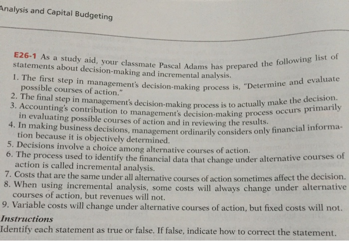  As a study aid. your classmate Pascal Adams has prepared the