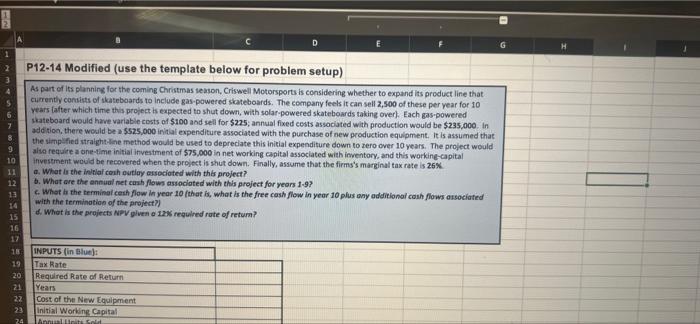 can you please show me how to do this in excel with