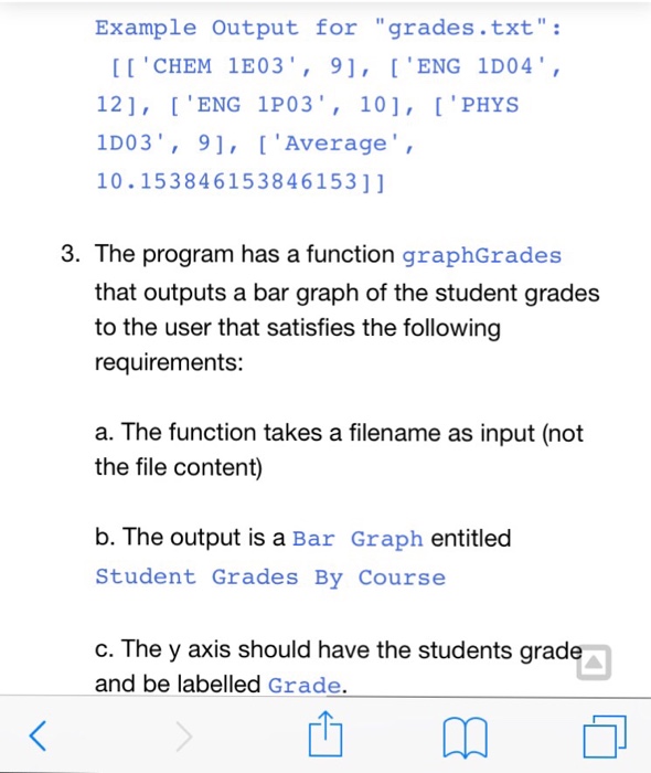 course code and a student's course grade in the range of 0-12.
