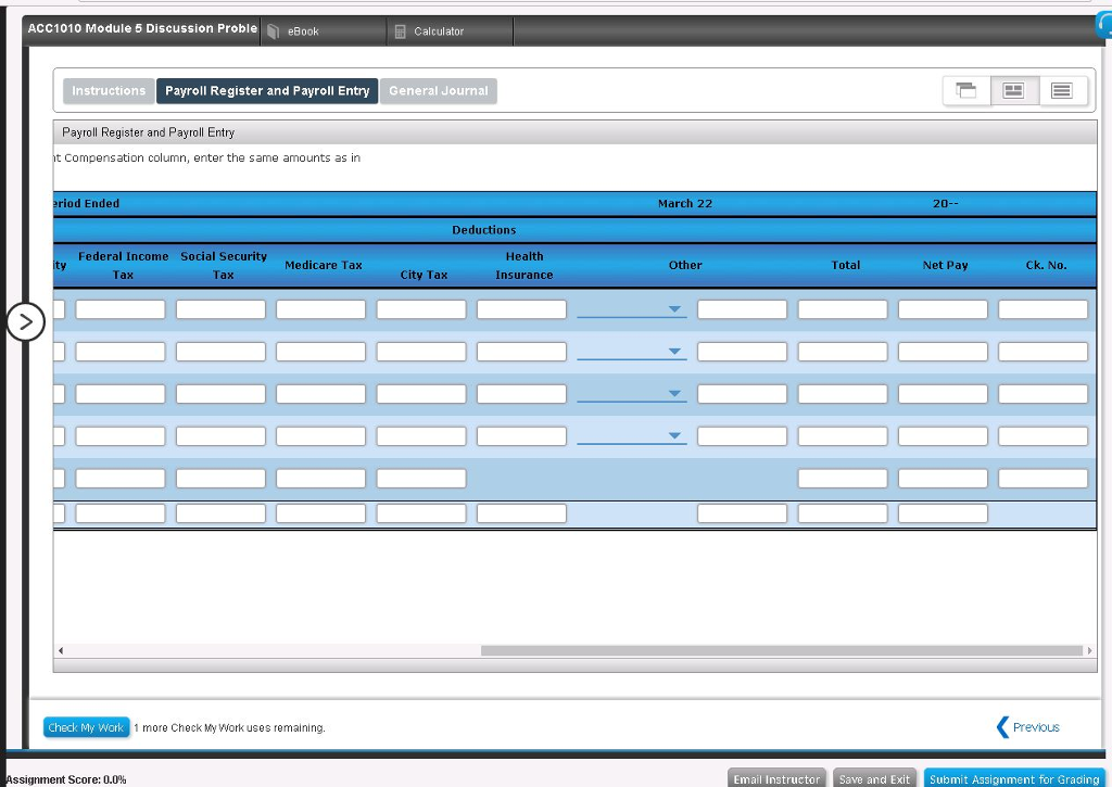 08.09A Guided Ag Instructions 1. Prepare a payroll register for Mary's Luxury