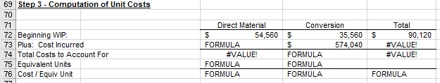 during October Units Completed & Transferred Out during Oct. Cost Incurred During