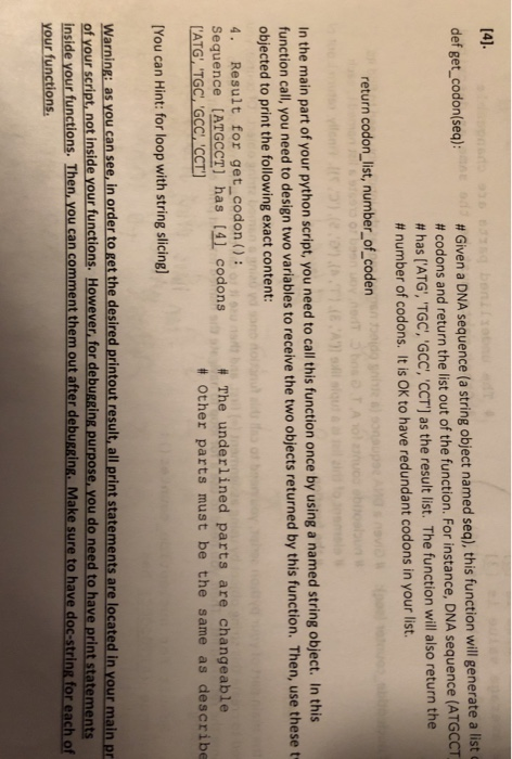  # Given a DNA sequence (a string object named seq), this