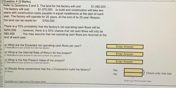 please answer question 4. I am also including questins 2 and 3