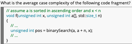 of the following code fragment? void f(std::size_t n) std::set int>t; while (t.size()