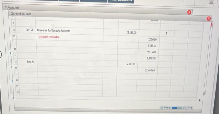 Reinstated the account of Seth Nelsen, which had been written off in