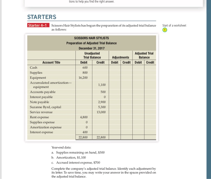  tions to help you find the right answer. STARTERS Starter 4-1