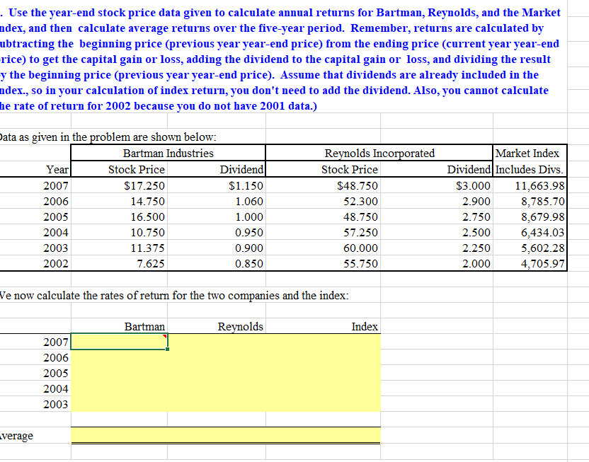 Please help answer the following question with formula input for excel to