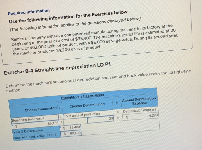  please show work Required information Use the following information for the