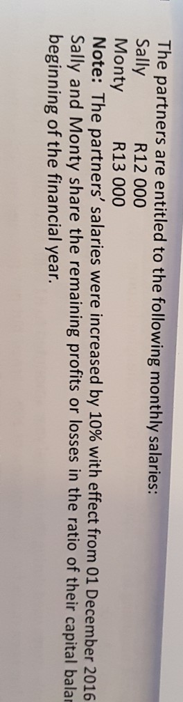 accounting records of Salmon Ta REQUIRED ty as partners. The financial year