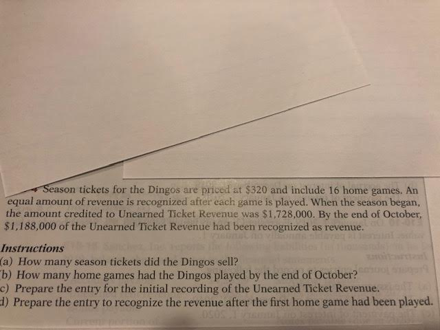 can i get help solving this ? Season tickets for the Dingos