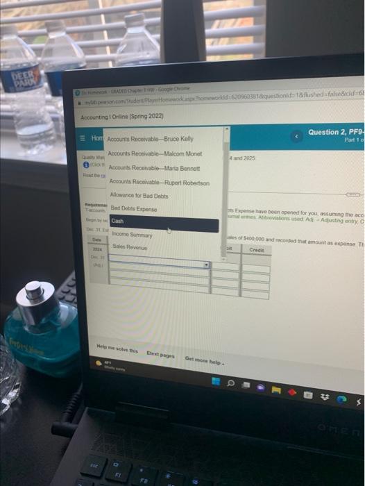 that bad debts expense for the year was 2% of credit sales