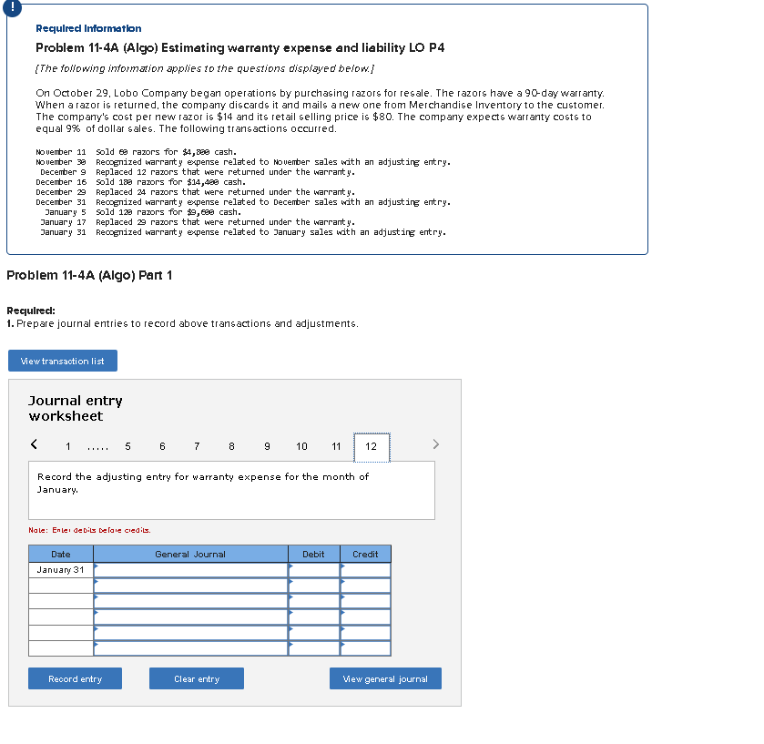 29 Replaced 24 razors that were returned under the warranty. December 31